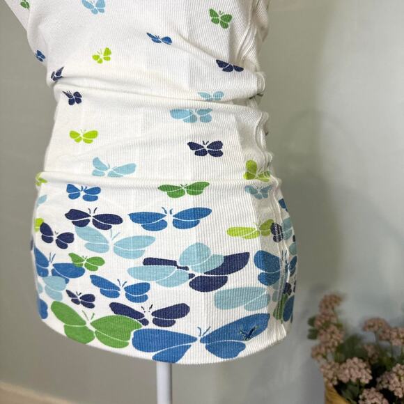 Cute Y2K vintage American Eagle white butterfly tank top - Picture 6 of 8